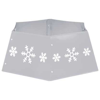 Abdeckung für Weihnachtsbaumsockel Ø68x25 cm silber und weiß