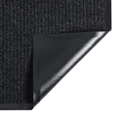 dørmåtte 80x120 cm stribet antracitgrå