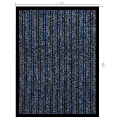 dørmåtte 60x80 cm stribet blå