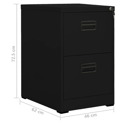 arkivskab 46x62x72,5 cm stål sort