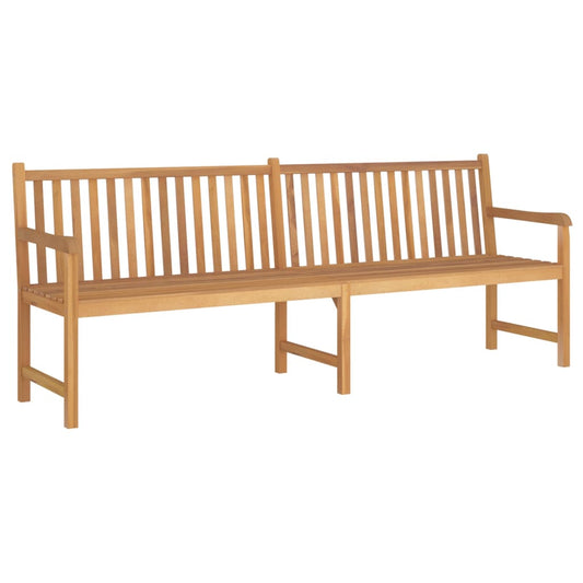 havebænk 228 cm massivt teaktræ