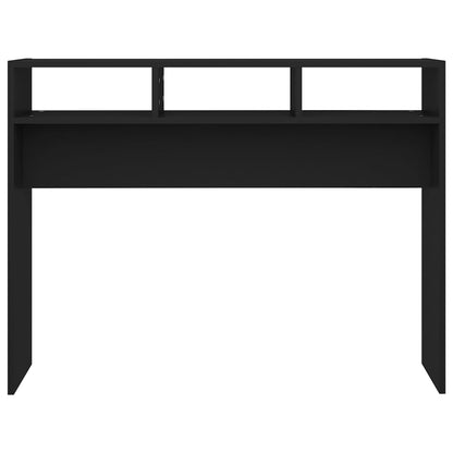 konsolbord 105x30x80 cm konstrueret træ sort
