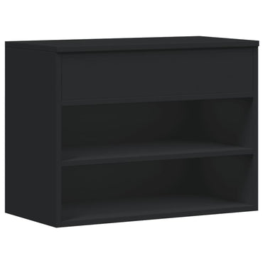 skobænk 60x30x45 cm konstrueret træ sort