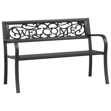 havebænk 125 cm stål sort