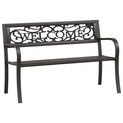 havebænk 125 cm stål sort