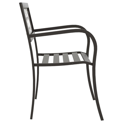 havebænk 125 cm stål sort