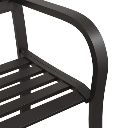havebænk 125 cm stål sort