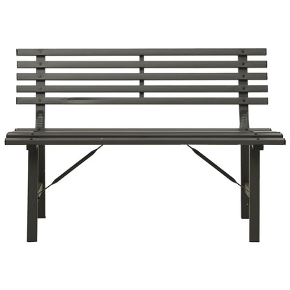 havebænk 110 cm stål sort