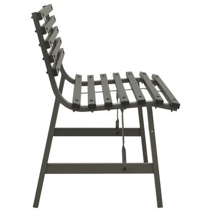 havebænk 110 cm stål sort