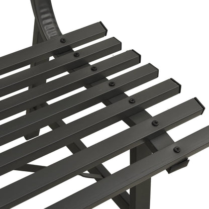 havebænk 110 cm stål sort