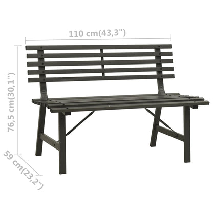 havebænk 110 cm stål sort