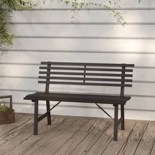 havebænk 110 cm stål sort