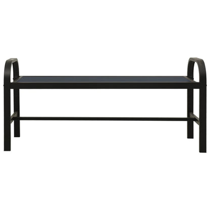 havebænk 124,5 cm stål og WPC sort