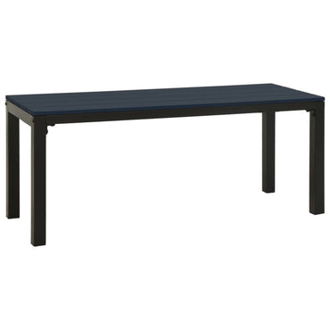 havebænk 110 cm stål og WPC sort