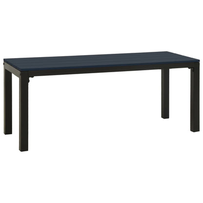 havebænk 110 cm stål og WPC sort