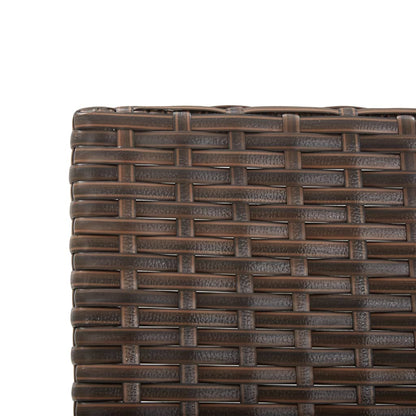 havebænk med hynder 176 cm polyrattan brun