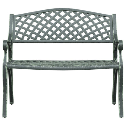 havebænk 102 cm støbt aluminium grøn