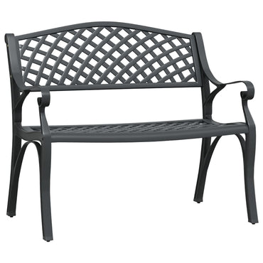 havebænk 102 cm støbt aluminium sort