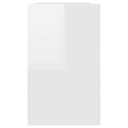 skænk 120x41x75 cm konstrueret træ hvid højglans
