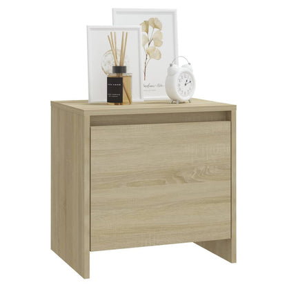 sengebord 45x34x44,5 cm konstrueret træ sonoma-eg
