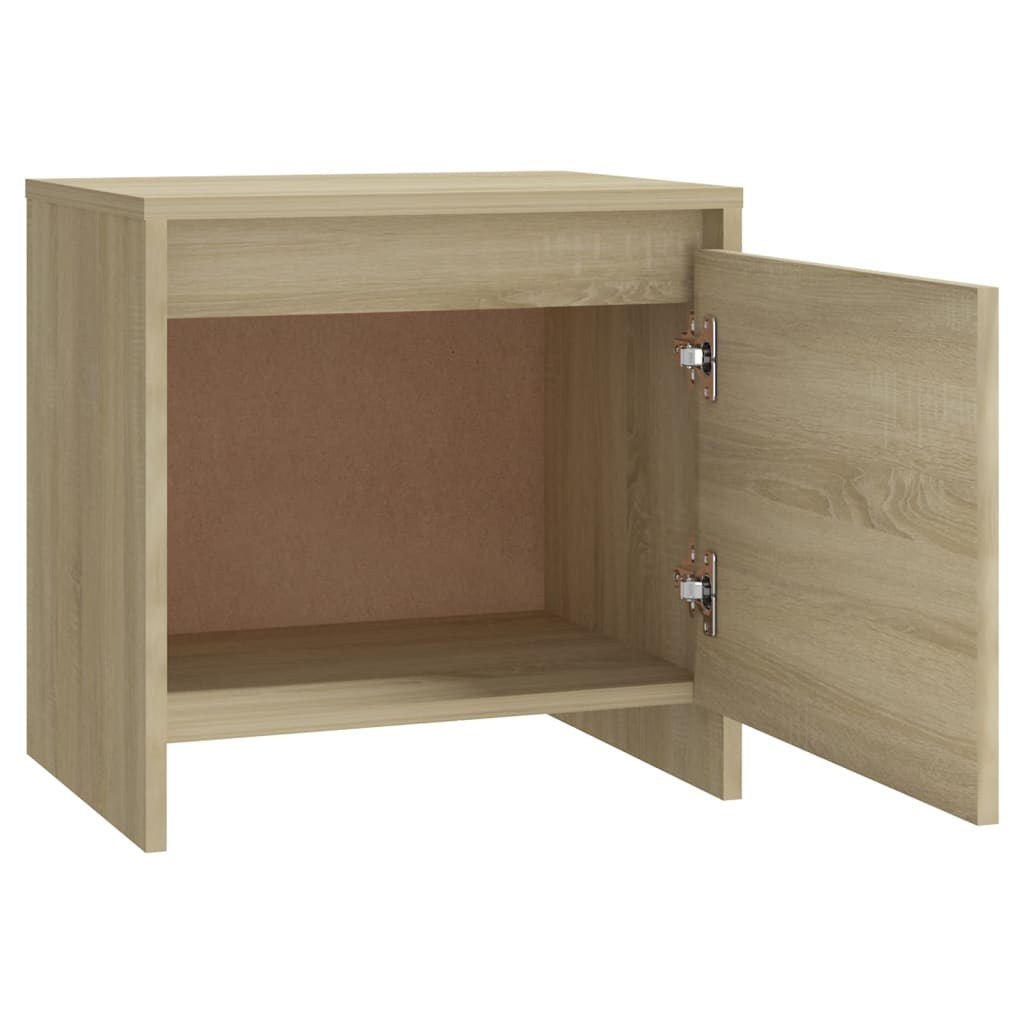sengebord 45x34x44,5 cm konstrueret træ sonoma-eg