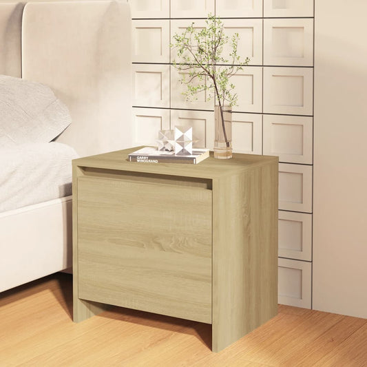 sengebord 45x34x44,5 cm konstrueret træ sonoma-eg