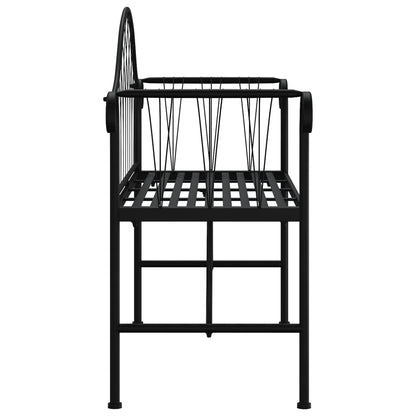 2-personers havebænk 128 cm stål sort