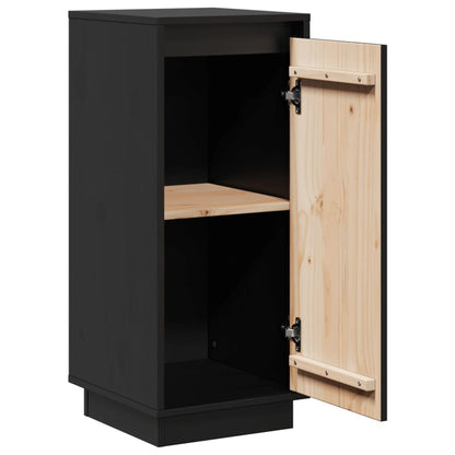 skænke 2 stk. 31,5x34x75 cm massivt fyrretræ sort