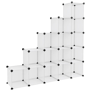 kubeformede opbevaringskasser 15 stk. PP transparent