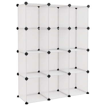 kubeformede opbevaringskasser 12 stk. PP transparent