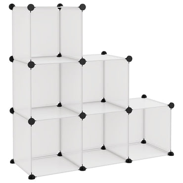 kubeformede opbevaringskasser 6 stk. PP transparent
