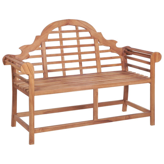 havebænk 127x58,5x92,5 cm massivt teaktræ