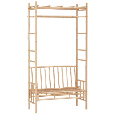 havebænk med pergola 116 cm bambus