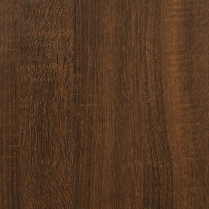 klædeskab 80x52x180 cm konstrueret træ brun egetræsfarve