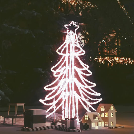 Hopfällbar julgran LED 87x87x93 cm varmvitt ljus