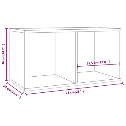 lp-reol 71x34x36 cm konstrueret træ grå sonoma-eg