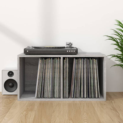 lp-reol 71x34x36 cm konstrueret træ grå sonoma-eg