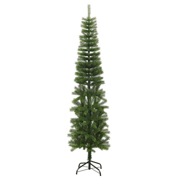 kunstigt smalt juletræ med juletræsfod 240 cm PE