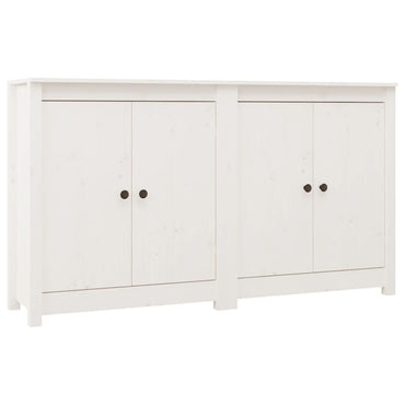 skænke 2 stk. 70x35x80 cm massivt fyrretræ hvid