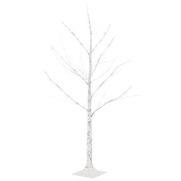LED-birketræ 120 cm 48 LED'er varmt hvidt lys hvid