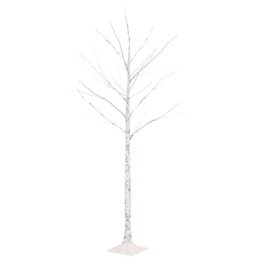 LED-birketræ 150 cm 72 LED'er varmt hvidt lys hvid
