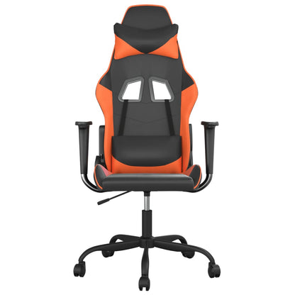 gamingstol m. massagefunktion kunstlæder sort og orange