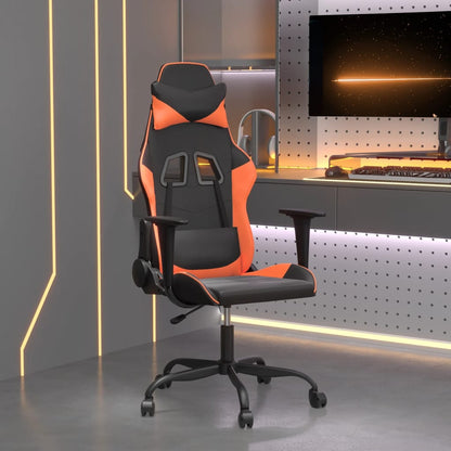 gamingstol m. massagefunktion kunstlæder sort og orange