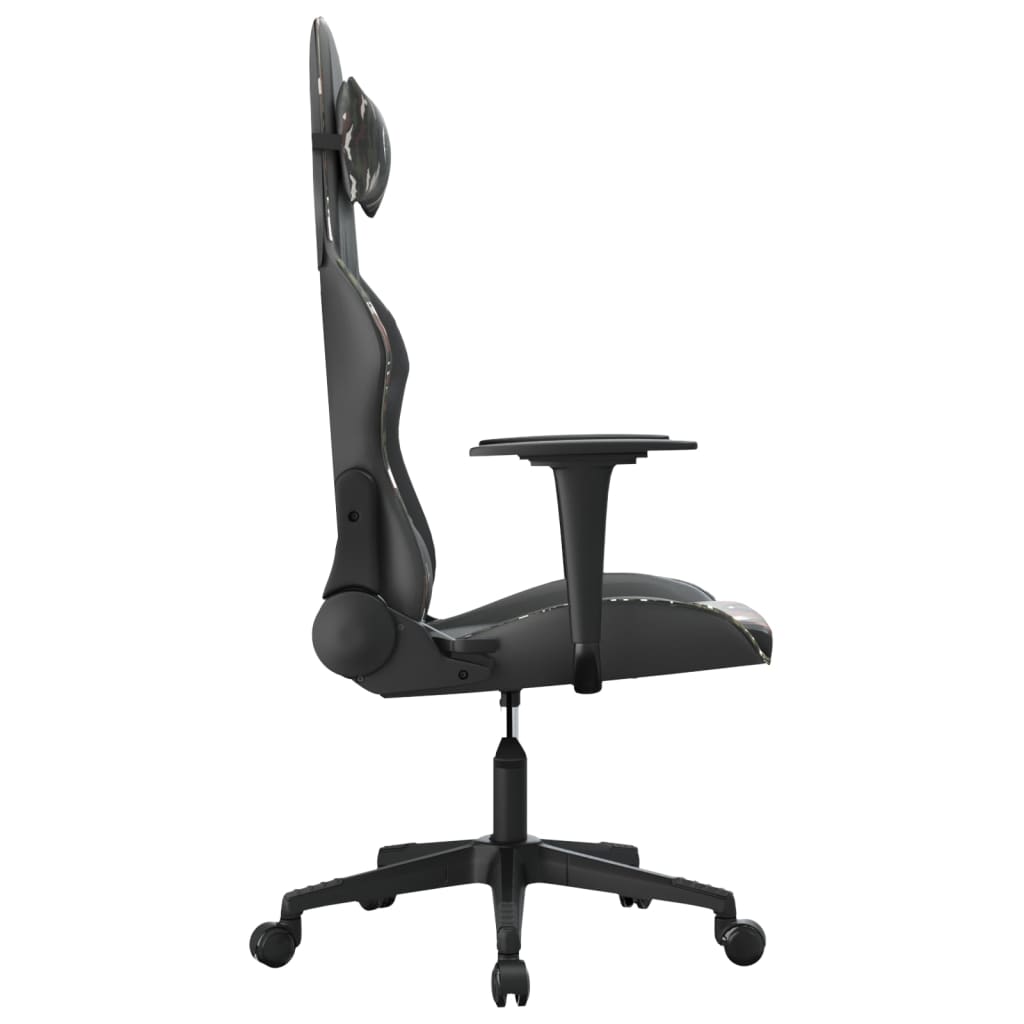 gamingstol m. massagefunktion kunstlæder sort og camouflage