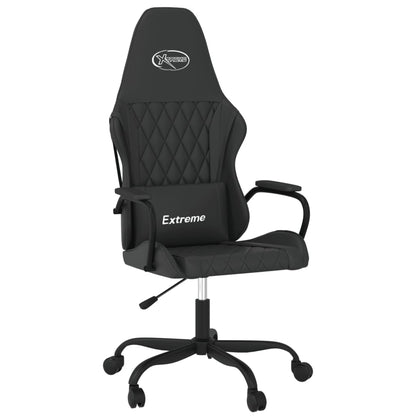 gamingstol med massagefunktion kunstlæder sort