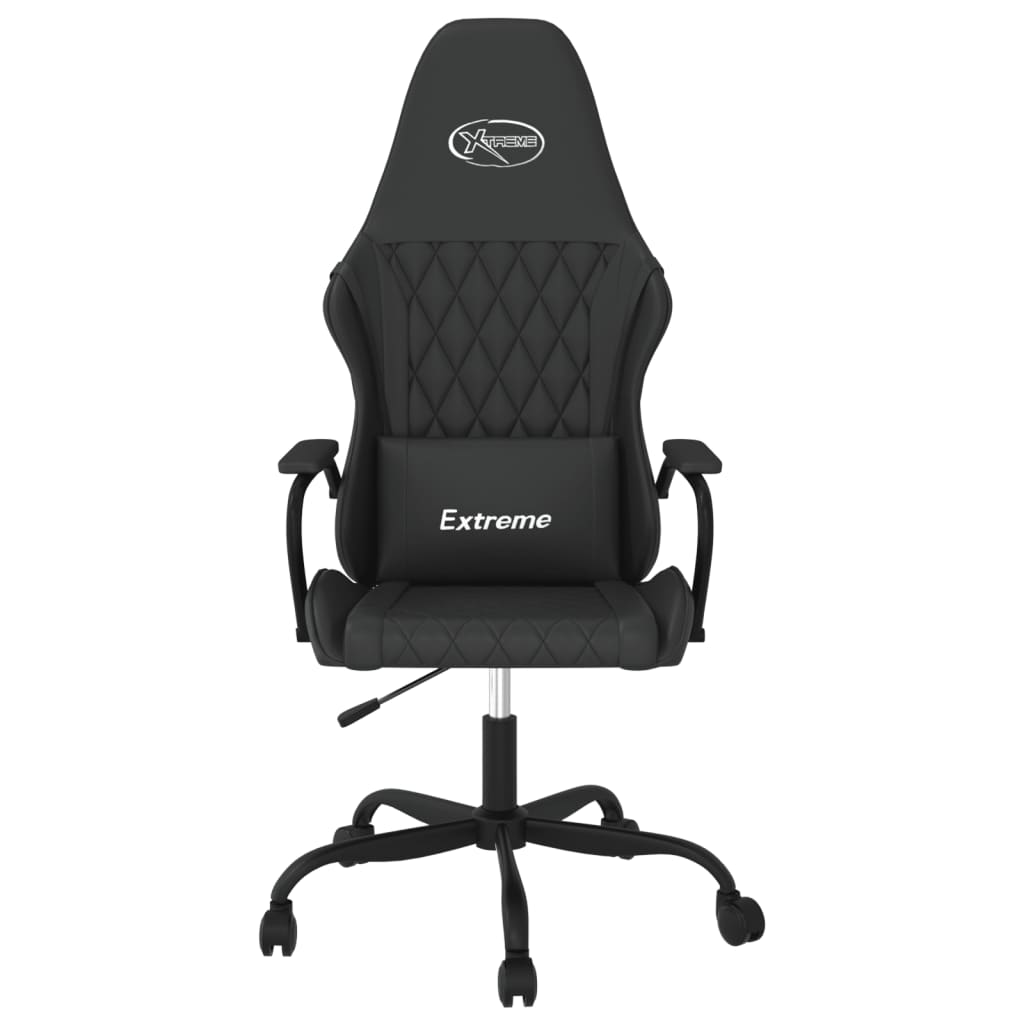 gamingstol med massagefunktion kunstlæder sort