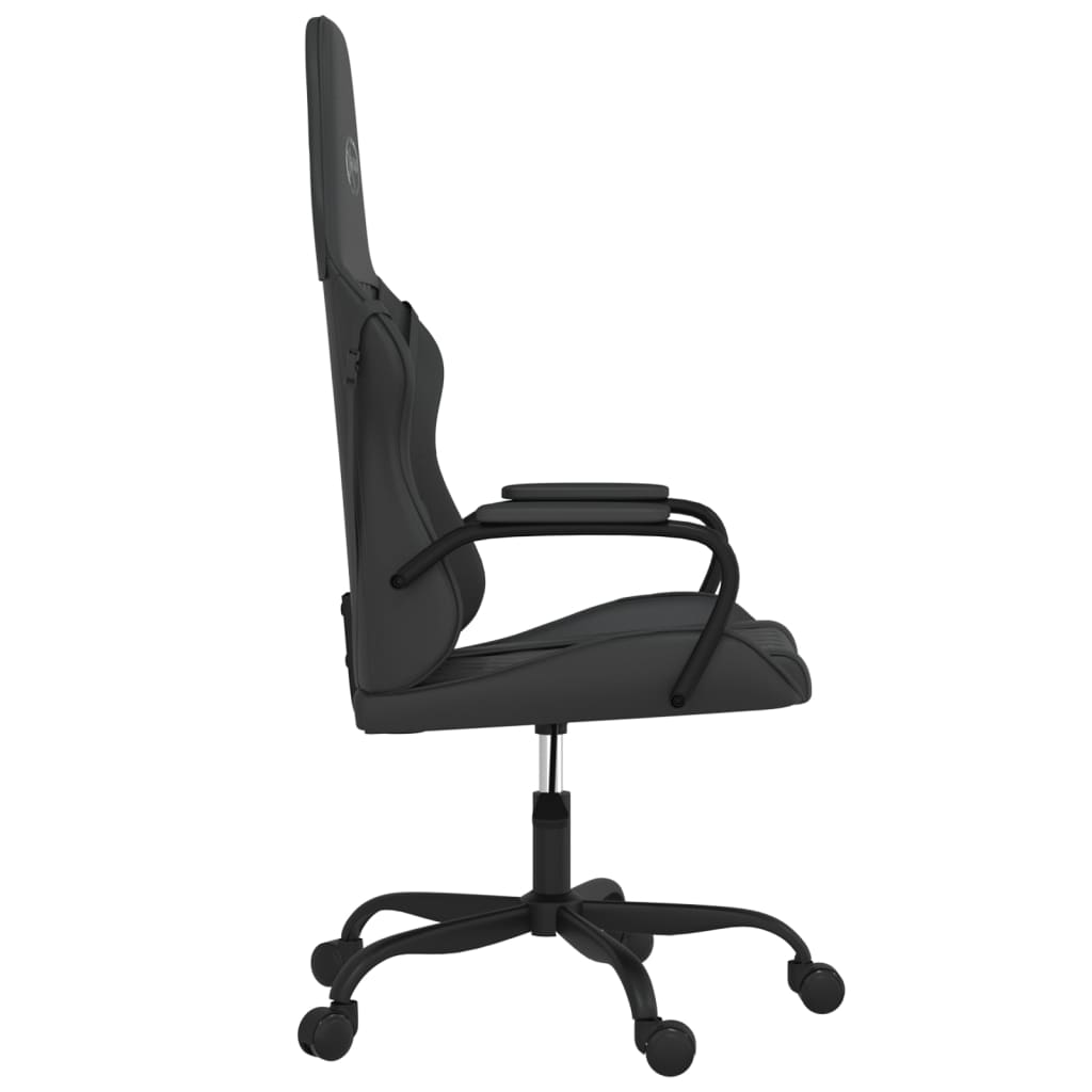 gamingstol med massagefunktion kunstlæder sort