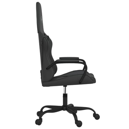 gamingstol med massagefunktion kunstlæder sort