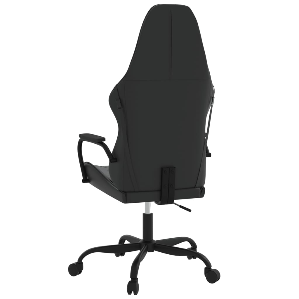 gamingstol med massagefunktion kunstlæder sort