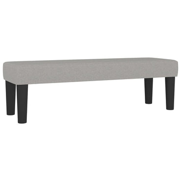 Bank 100x30x30 cm Stoff hellgrau